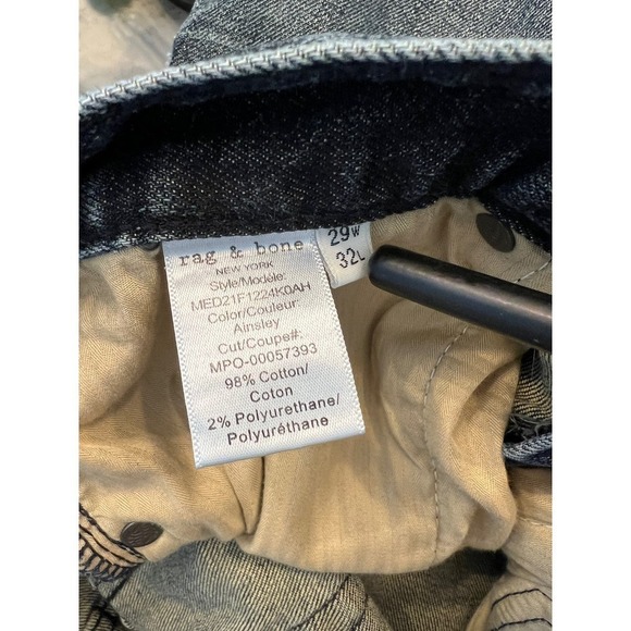 Rag & Bone Fit 1 Skinny Jeans Size 29x32, distressed - Picture 10 of 14